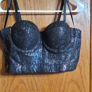 Black Iridescent Women's Bustier